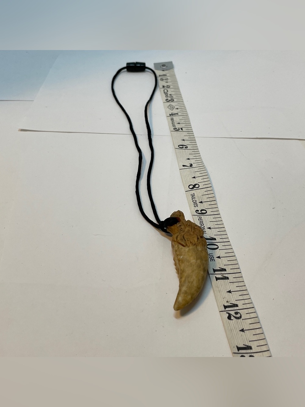 Resin Tooth With dragon head pendant Black Cord Necklace - Picture 3 of 8